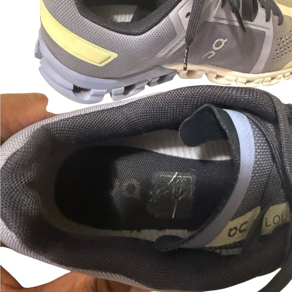 On Running Shoes in purple, yellow and Gray - Picture 15 of 16